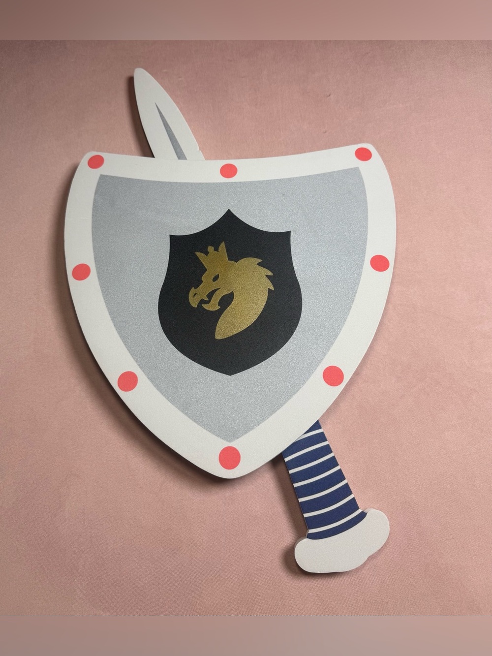 GiggleScape Kids Halloween Pretend Play Knight Sword Shield Set Dragon Costume